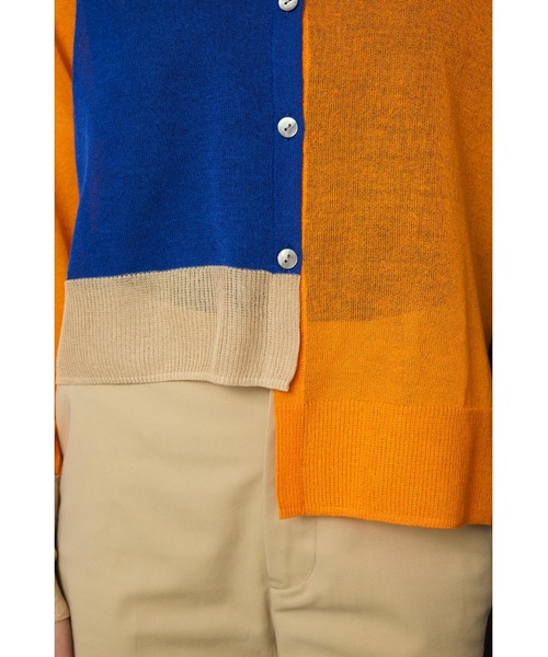 HeRIN.CYE | Asymmetry line cardigan (カーディガン ) |SHEL
