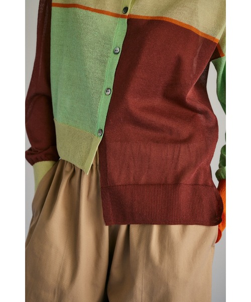 Herin.CYE ヘリンドットサイ アシンメトリー カーディガン HeRIN.CYE カーディガン Asymmetry line cardigan