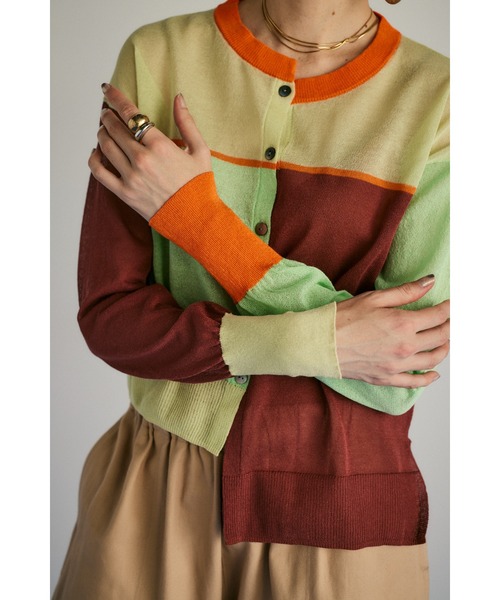Herin.CYE ヘリンドットサイ アシンメトリー カーディガン HeRIN.CYE カーディガン Asymmetry line cardigan