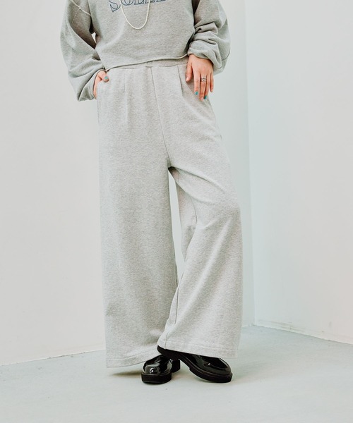 Darich スウェットパンツ ジャージ タックフレアスウェット