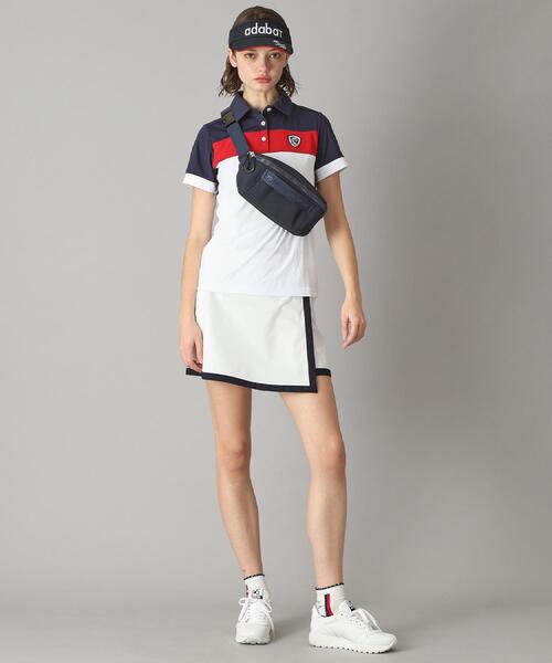 【新品未使用】【新レーベル ADABAT NAVY】ロゴデザイン ウェストバッグ adabat（アダバット） ウエストポーチ ウエストバッグ 「新レーベル