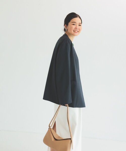 Demi-Luxe BEAMS ジャケット ノーカラージャケット スラッシュ