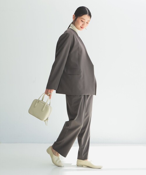 Demi-Luxe BEAMS ジャケット ノーカラージャケット スラッシュ