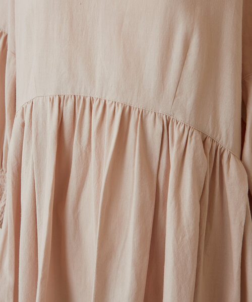 【新品未使用】BEARDSLEY リネンギャザーワンピース ピンク ビアズリー BEARDSLEY リネンギャザーワンピ （pink