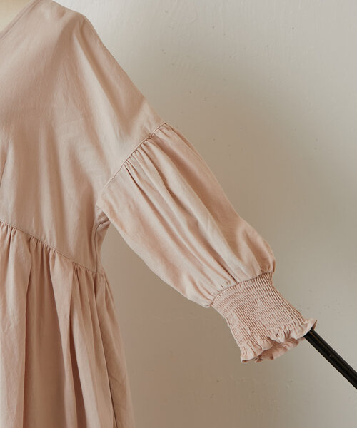 【新品未使用】BEARDSLEY リネンギャザーワンピース ピンク ビアズリー BEARDSLEY リネンギャザーワンピ （pink