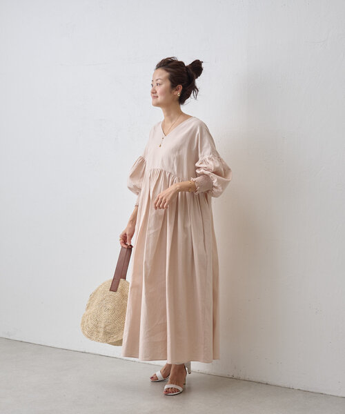極美品❤️ビアズリー2wayリネンギャザーチュニックワンピース　ベビーピンク洗える BEARDSLEY ワンピース リネンギャザーワンピ : ZOZOTOWN Yahoo
