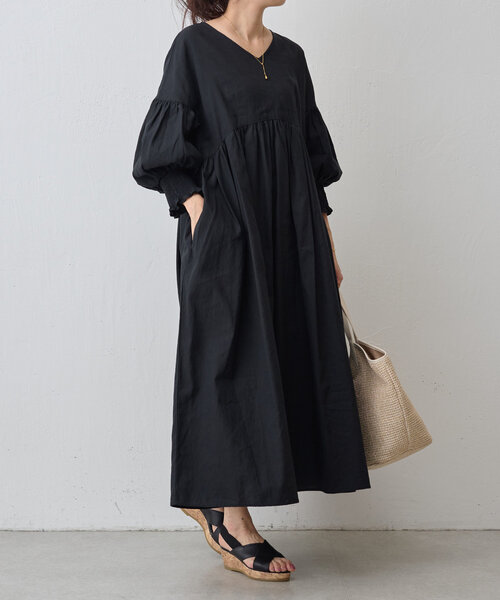 極美品❤️ビアズリー2wayリネンギャザーチュニックワンピース　ベビーピンク洗える BEARDSLEY（ビアズリー）の「リネンギャザーチュニック