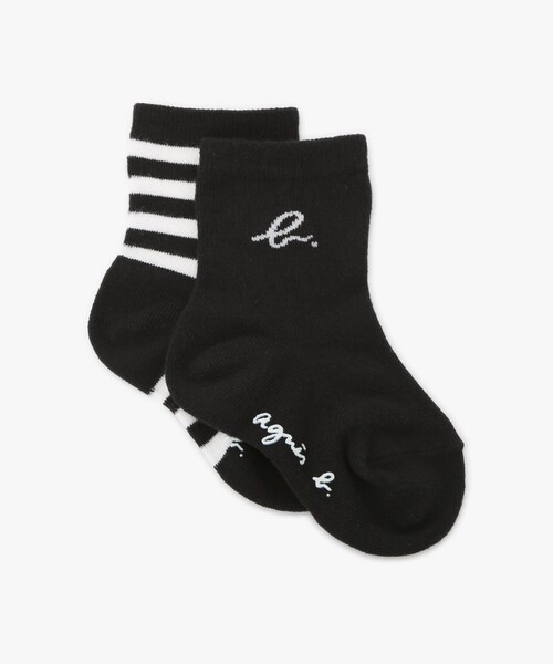 agnes b.（アニエスベー） 靴下 ベビー ライン柄ソックス キッズ 子供