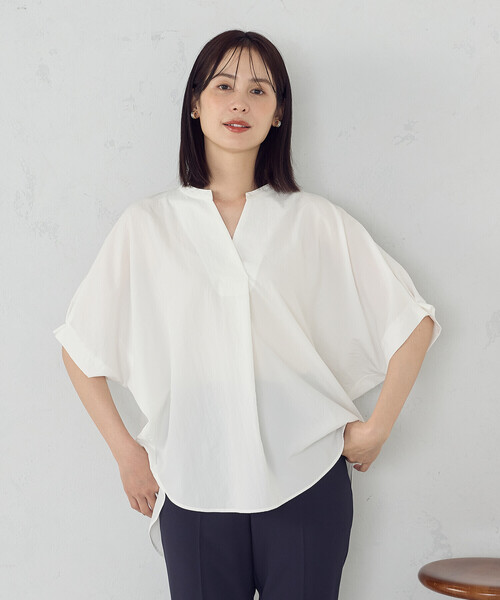 COMME CA ISM ブラウス シャツ スキッパー Tブラウス レディース