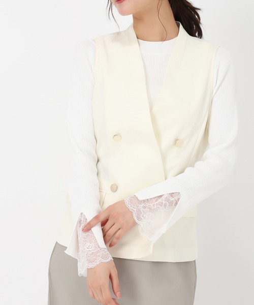 ミッシュマッシュ MISCH MASCH 2025春夏新作 金釦アソートジレ/MM518505 （WHITE） ミッシュマッシュ MISCH MASCH 2025春夏新作 金釦アソートジレ