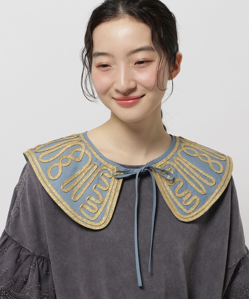 Antique刺繍入りつけ襟 niko and…（ニコアンド） つけ襟 付け襟 オリジナルアソート刺繍付け襟