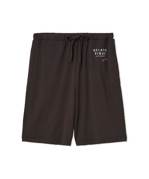 【HOMME】COOLレーヨンロゴTシャツ&ハーフパンツ HOMME】クールレーヨンロゴTシャツ＆ハーフパンツセット（ルーム