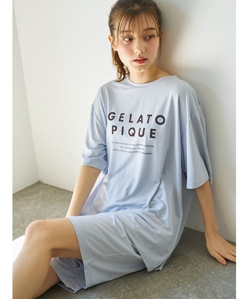 gelato pique パジャマ 「HOMME」「接触冷感」COOLレーヨンロゴ