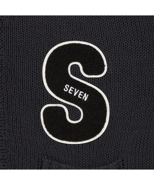 STUDIO SEVEN カーディガン S Patch Knit Cardigan「STUDIO SEVEN