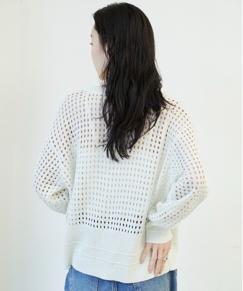 「Shelly island」 ニットカーディガン FREE ブラック レディース_画像2