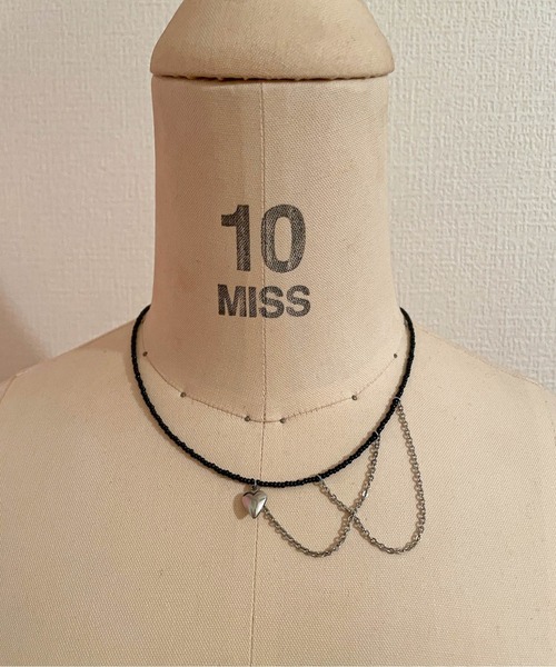 ネックレス 「Yu」「it」「yufect」Chain heart Necklace レディース