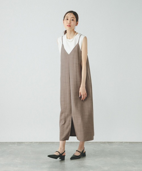GLOBAL WORK ワンピース ジレ＊キャミワンピースSET/452043