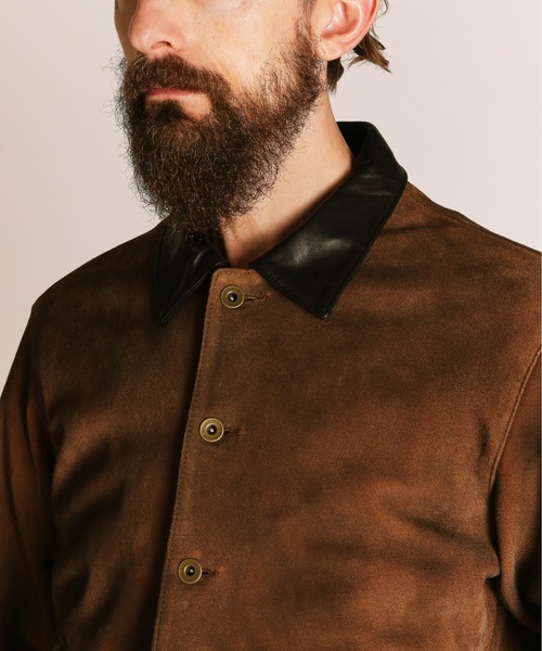 SCHOTT ショット スウェードジャケット ブラウン メンズ38 SUEDE SHORT HORN JACKET/スウェード ショートホーン ジャケット