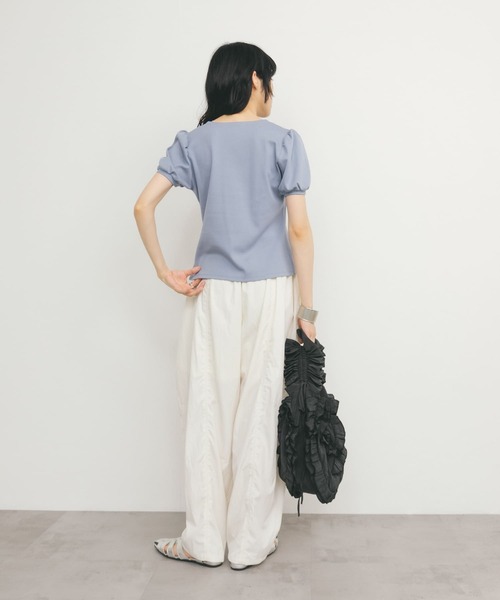 KBF tシャツ アシメトリーデザインカットソー レディース