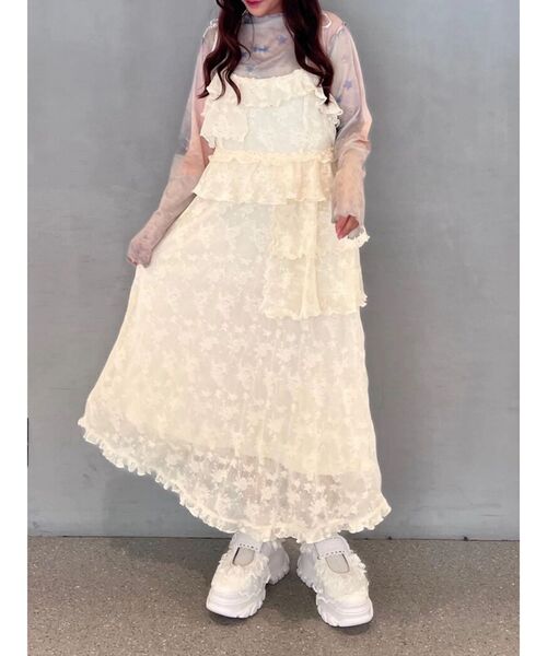 merry jenny コルセットドッキングキャミワンピース ティアードショート merry jenny（メリージェニー）の「コルセットドッキングキャミ