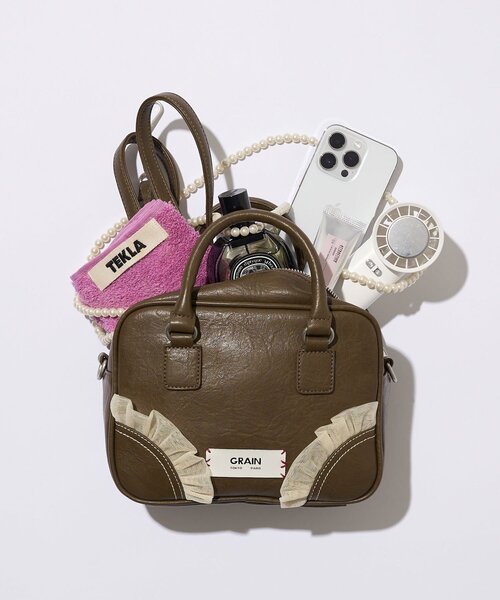モスキーノ ゴールドロゴ　ミニボストン 2way かわいい　ヴィンテージ MOSCHINO - モスキーノ ゴールドロゴ ミニボストン 2way かわいい