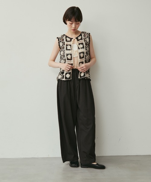 full/fill. ベスト ジレ 2wayフラワークロシェトップス