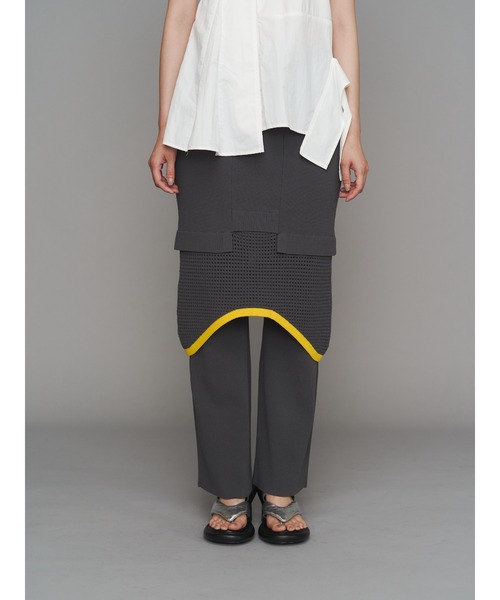 UN3D.（アンスリード） パンツ MESH SKIRT LAYER PT「セットアップ着用