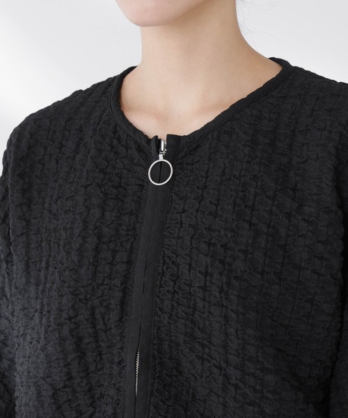 NANO universe（ナノ・ユニバース） カーディガン フクレシャーリング