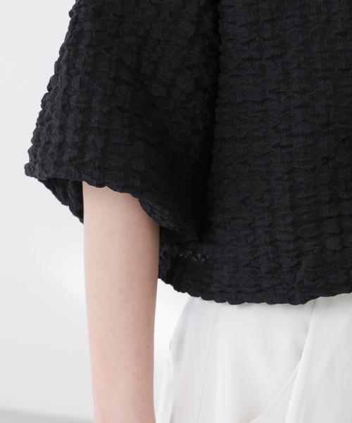 NANO universe（ナノ・ユニバース） カーディガン フクレシャーリング