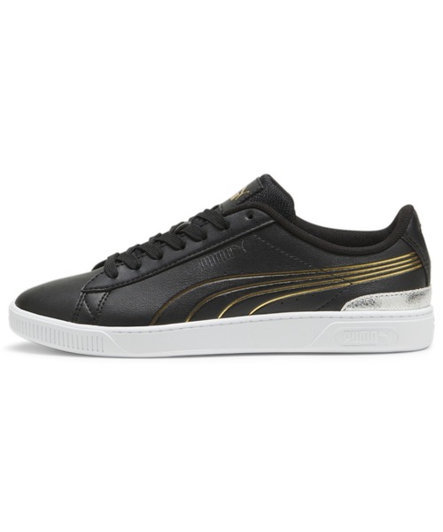 新品。【PUMA】レア。スニーカー。黒×ゴールド。22.5 PUMA 「PUMA」 ローカットスニーカー 22.5cm ブラック×ゴールド
