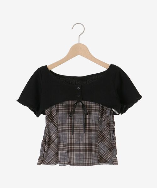 lillilly シャンタンフリルキャミトップス　tシャツセット lillilly シャンタンフリルキャミトップス tシャツセット