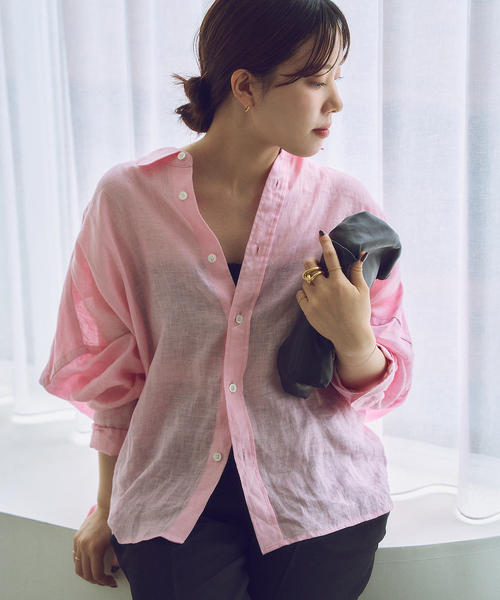 Plage - 極美品　plage リネン　ブラウス plage ブラウス シャツ Linen Short レディース : ZOZOTOWN