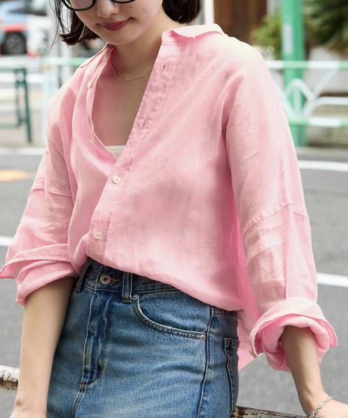 plage ブラウス シャツ Linen Short レディース : ZOZOTOWN