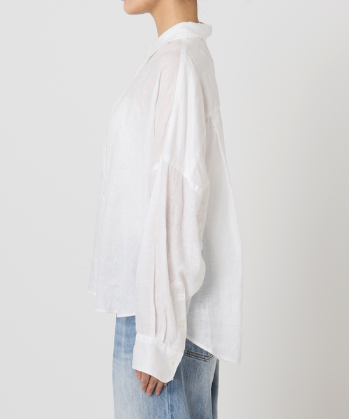 Plage - plage linen  オーバーシャツ plage ブラウス シャツ Linen Big レディース : ZOZOTOWN Yahoo