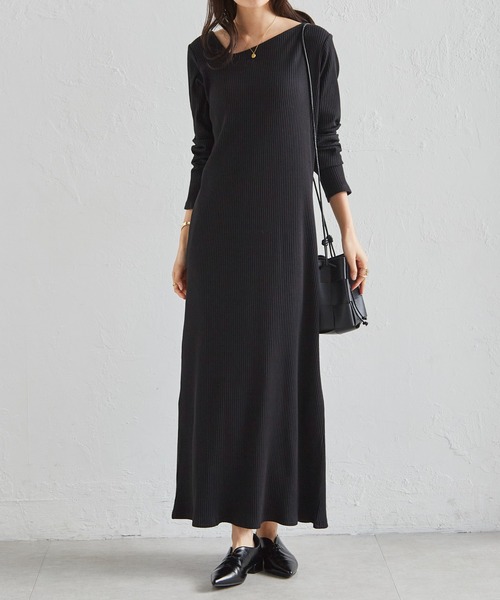 RANAN（ラナン） ワンピース 「全骨格細見え」アシメネックリブ
