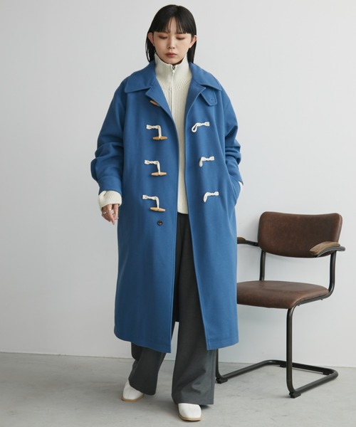 「Aunt Marie's」 ダッフルコート FREE ブルー レディース_画像6