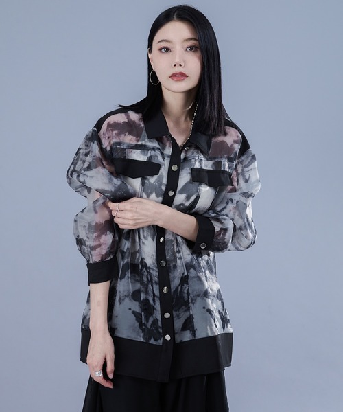 Ellno de Mavie（エルノデメヴィ） ブルゾン アウター シアーシャツ