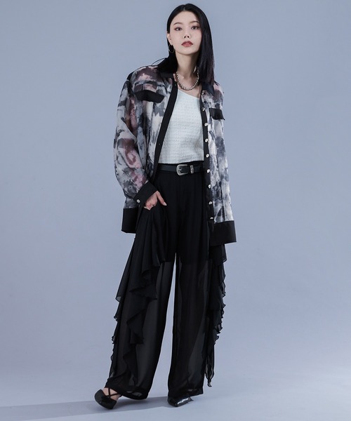 Ellno de Mavie（エルノデメヴィ） ブルゾン アウター シアーシャツ