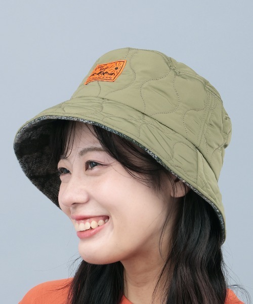 チチカカ（TITICACA） 帽子 ハット 耳当て付きキルティングバケット