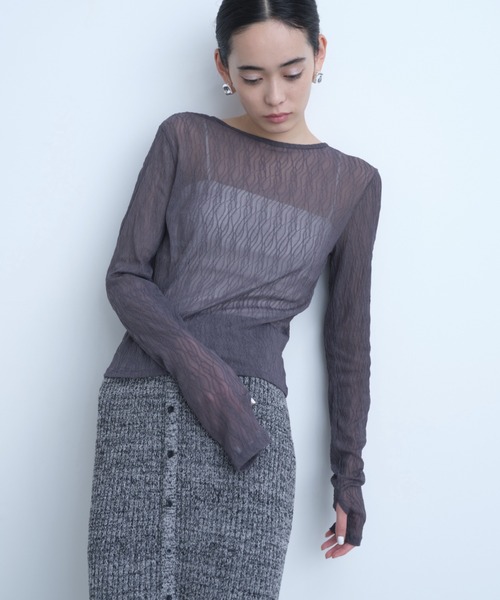 AIC. ウェーブ模様レーストップス レディース : ZOZOTOWN Yahoo!店