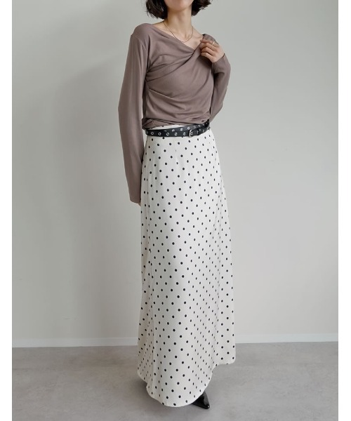 Re:EDIT tシャツ 「2025AW COLLECTION」リブカットソードレープ