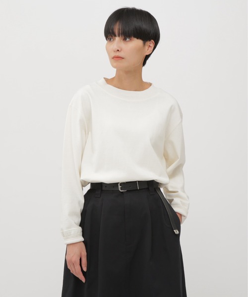 MHL.（エムエイチエル） tシャツ LIGHT DENSED COTTON JERSEY TOP