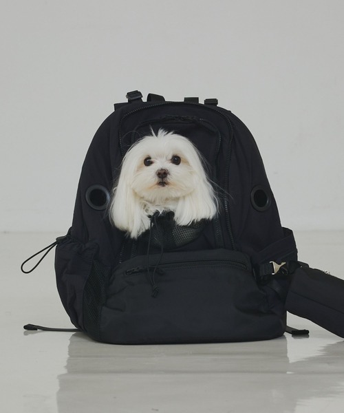 定価26,400円【MATIE】犬用リュック　Mサイズ ブラック LOWELL things（ロウェル シングス） ペットキャリー MATIE/ペット