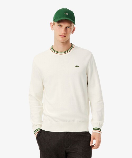 【LACOSTE】新品未使用品 ラコステ ブランドロゴ刺繍 ボーダーニット 古着通販 サイト | IDENTITY official web store (アイデンティティー)