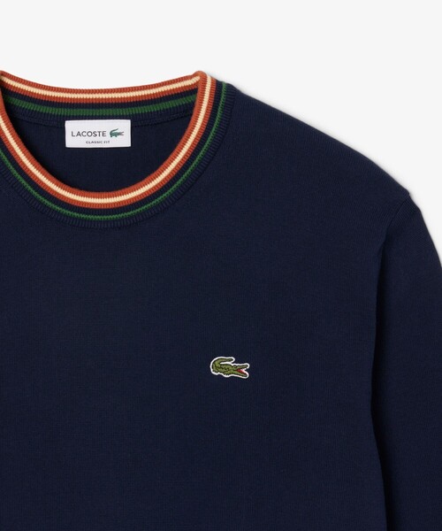 LACOSTE（ラコステ） セーター ニット ボーダーリブプルオーバーニット