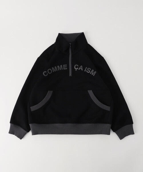 COMME CA ISM（コムサイズム） トレーナー ハーフジッププルオーバー 