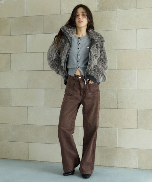 archives（アルシーヴ） ブルゾン アウター ZIPミックスファー