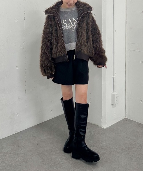 archives（アルシーヴ） ブルゾン アウター ZIPミックスファー