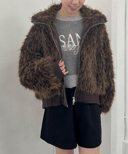 archives（アルシーヴ） ブルゾン アウター ZIPミックスファー