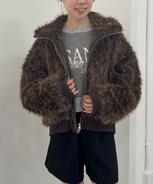 archives（アルシーヴ） ブルゾン アウター ZIPミックスファー